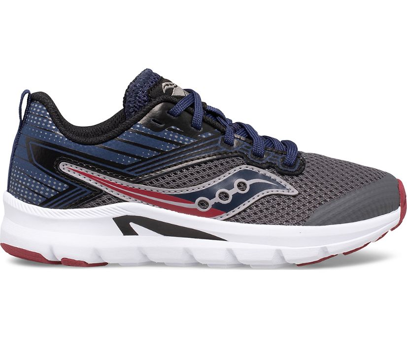 Saucony Axon Kids' Sneakers Grey / Navy / Burgundy | AU 831NWYB